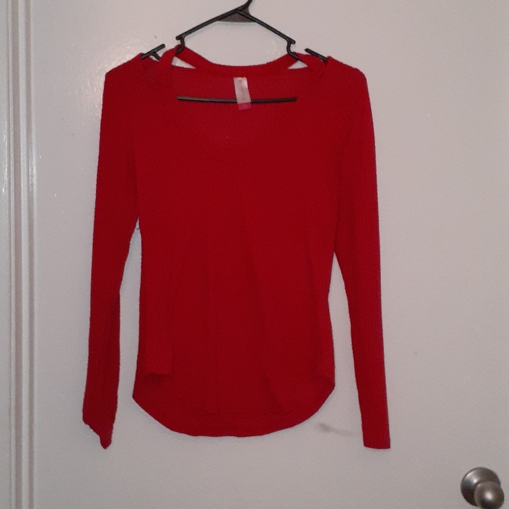 Red long sleeve shirt